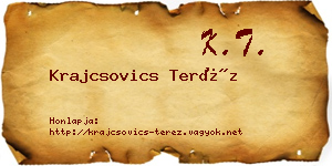 Krajcsovics Teréz névjegykártya