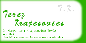 terez krajcsovics business card